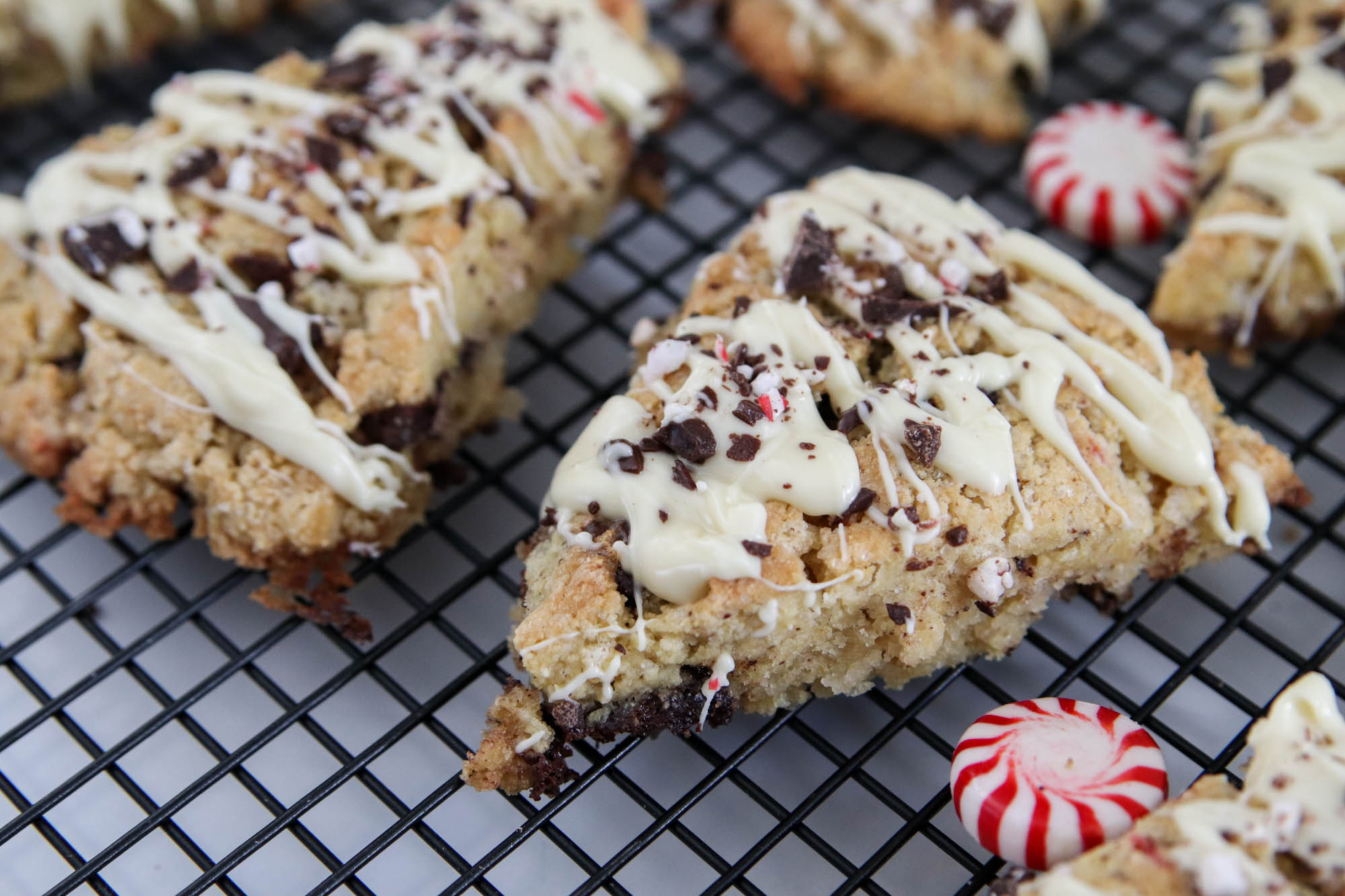 Gluten Free Peppermint Bark Scones