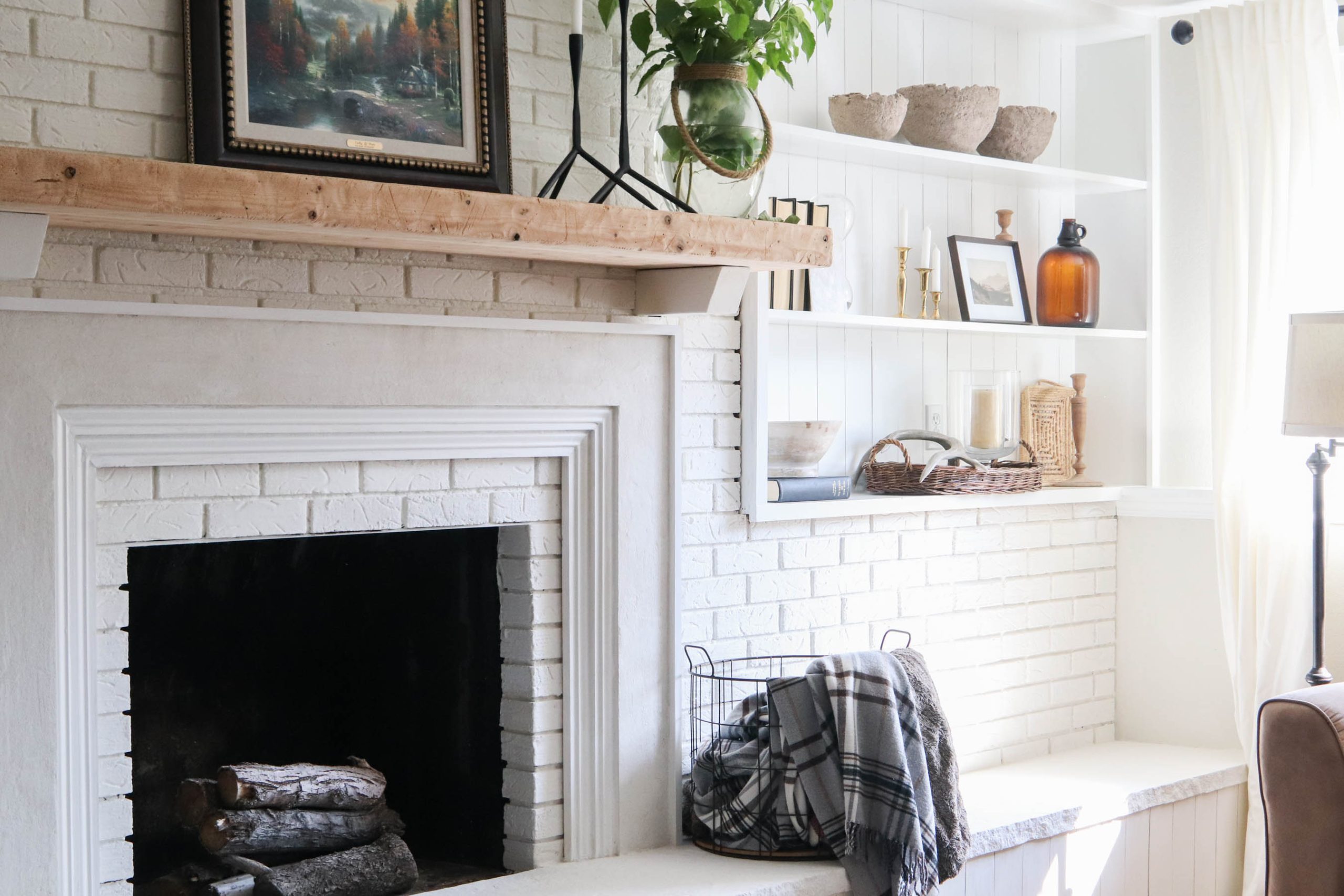 Our Brick Fireplace Makeover